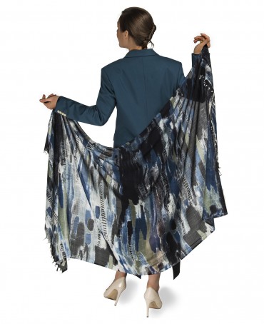 Палантин Женский W40-ABSTRAITE/NOIR